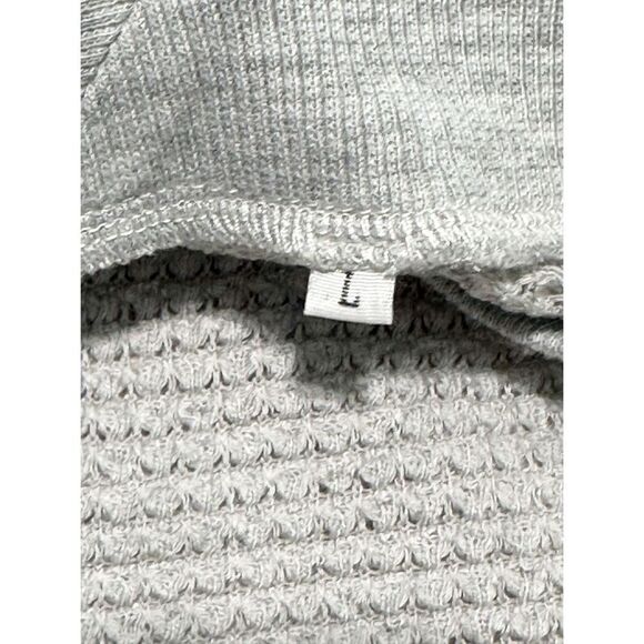 Women's Waffle Knit V-Neck Casual‎ Long Sleeve Pullover Sweater Gray Size Large - Picture 2 of 12